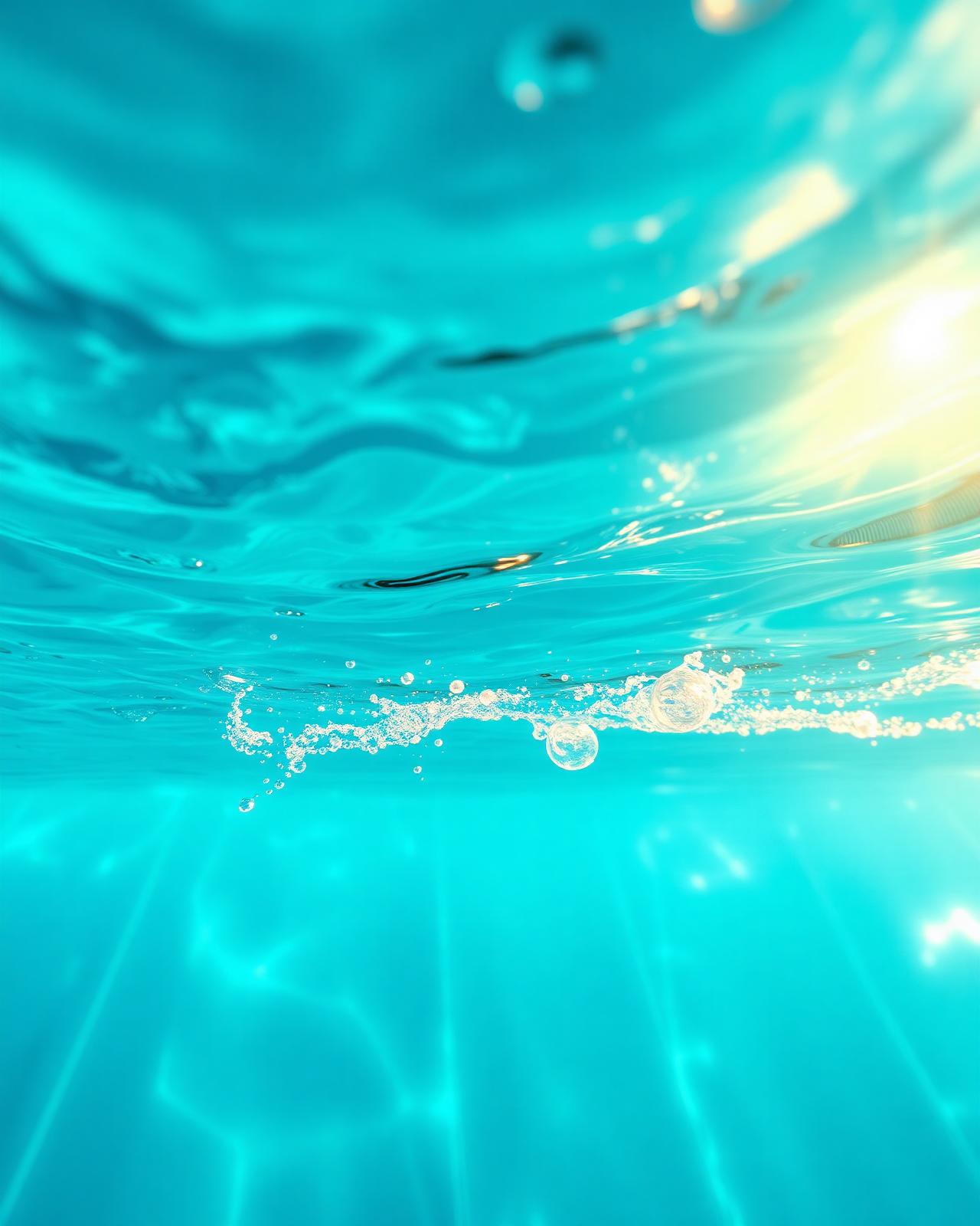 Sunlight refracting through turquoise ocean water